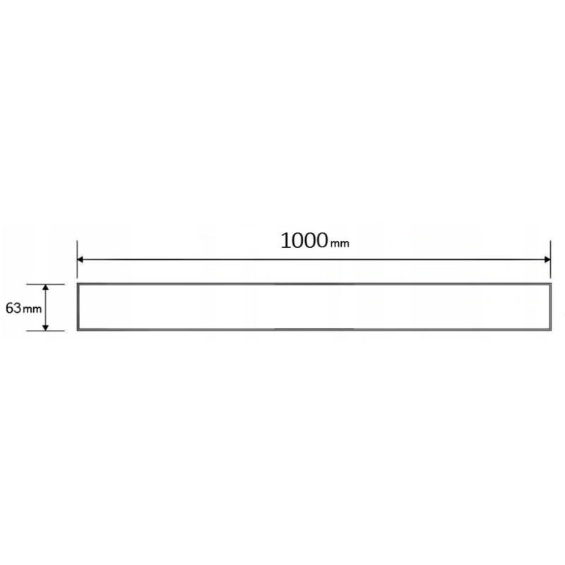 Mexen Flat M18 dangtelis linijiniai nutekėjimui 100 cm, šlifuotas varis - 1C23100