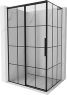 Mexen Rox L stumdomas kairysis dušo kabinas 115 x 80 cm, juodos grotelės, juodas - 8C2L-115-080-70-77-L