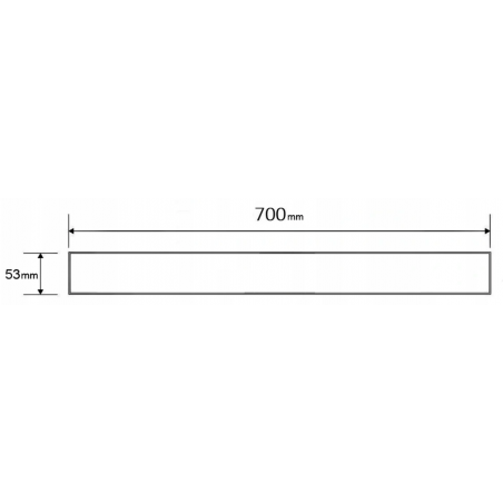 Mexen Flat M13 maskownica 2w1 do linijinio nuotėkio 70 cm, šlifuota pistoletinė pilka - 1E19070