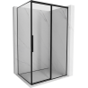 Mexen Rox dešinysis slankusis dušo kabinos modelis 100 x 70 cm, juodas rėmelis, juodas - 8C2-100-070-70-70-P