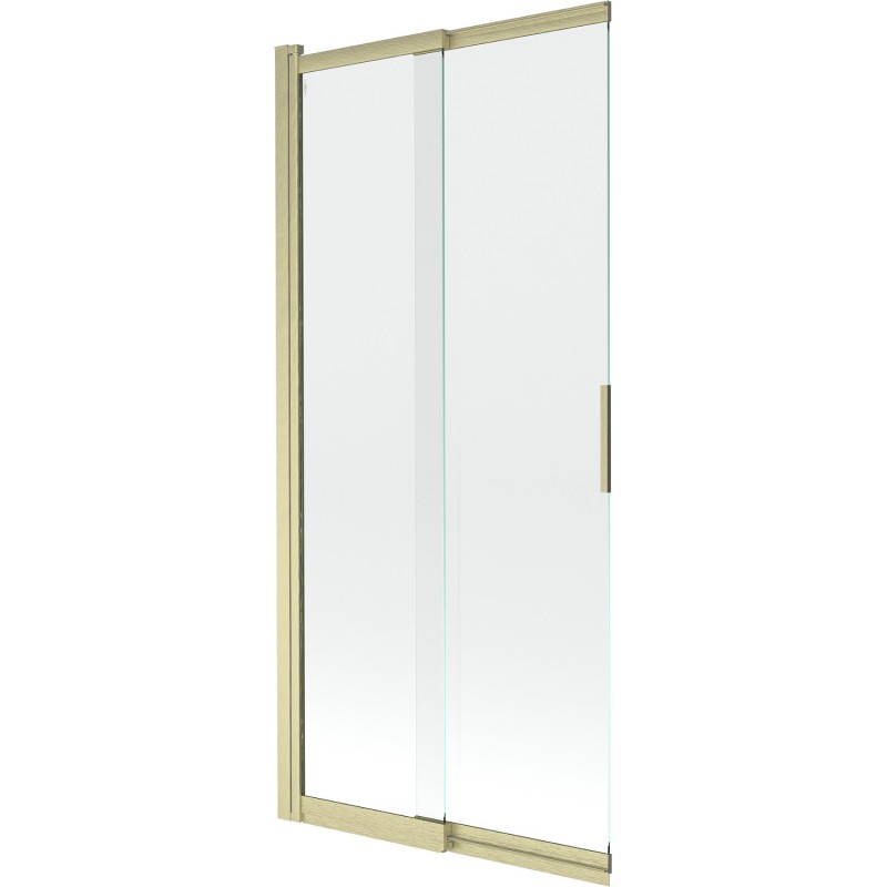 Mexen Fox dviejų dalių slankioji dušo kabina 85 x 150 cm, skaidri, šlifuotas auksas - 891-085-002-55-00