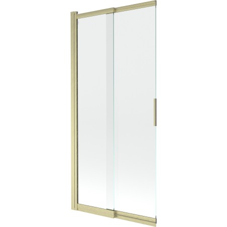 Mexen Fox dviejų dalių slankioji dušo kabina 85 x 150 cm, skaidri, šlifuotas auksas - 891-085-002-55-00