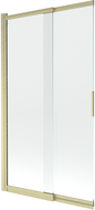 Mexen Fox dviguba stumdomos durys 100 x 150 cm, permatomos, auksiniai matiniai - 891-100-002-55-00