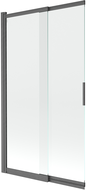 Mexen Fox dvipusės vonios pertvara, stumdoma 100 x 150 cm, skaidri, matinė pilka šepetys - 891-100-002-66-00