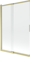 Mexen Fox dviejų dalių stumdomas dušo ekranas 120 x 150 cm, skaidrus, sendintas auksas - 891-120-002-55-00
