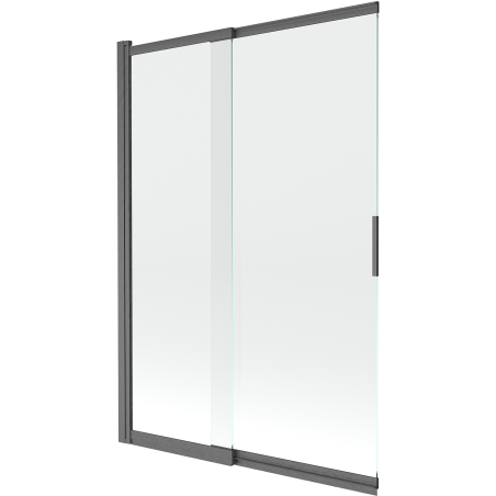 Mexen Fox dviejų dalių stumdomas dušo pertvaras 120 x 150 cm, skaidrus, dūmų pilkai šlifuotas - 891-120-002-66-00
