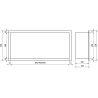 Mexen X-Wall-R nišos lentyna su apvadu 45 x 20 cm, šlifuotas varis - 19C0452010