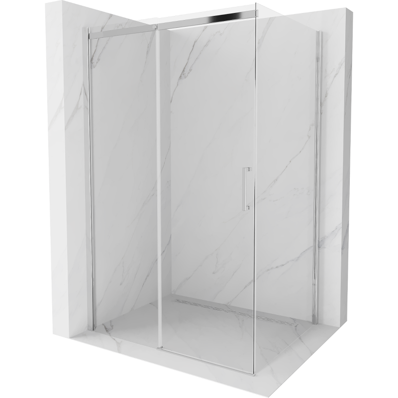 Mexen Omega stumdoma dušo kabina 100 x 90 cm, skaidri, chromuota - 825-100-090-01-00