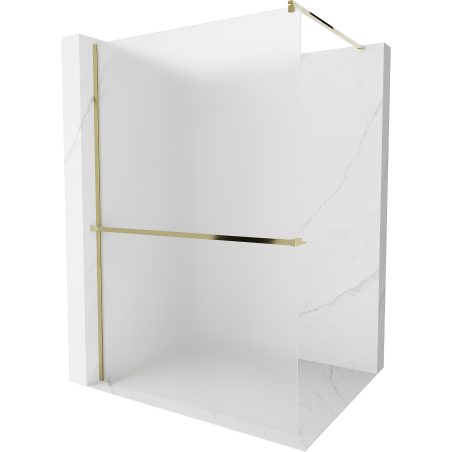 Mexen Kioto+ dušo sienelė su lentyna Walk-in 80 x 200 cm, matinė, auksinė - 800-080-121-50-30