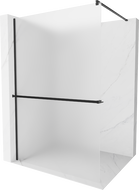 Mexen Kioto+ dušo sienelė su lentyna Walk-in 120 x 200 cm, matinė, juoda - 800-120-121-70-30