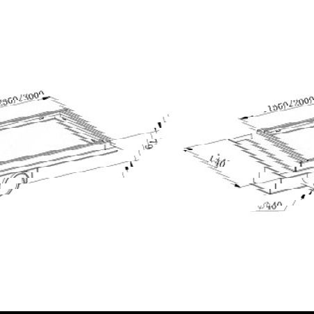 Mexen Flat-Q M13 grindų įleidžiamas kvadratinis 15 x 15 cm, šlifuotas pistoletų pilka - 1E10015