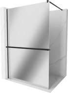 Mexen Kioto+ dušo sienelė su lentyna Walk-in 100 x 200 cm, veidrodinis, juodas - 800-100-121-70-50