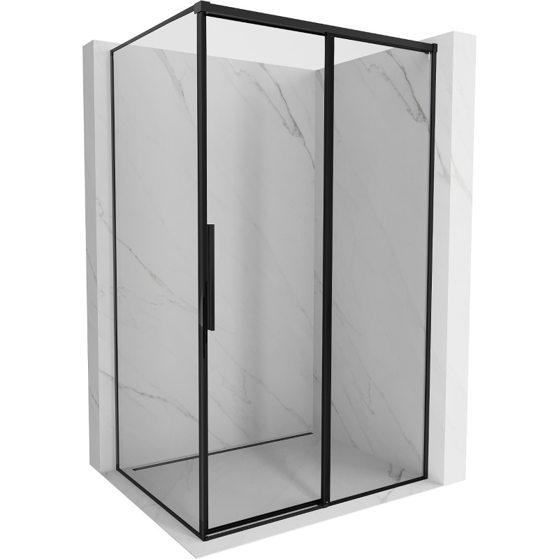 Mexen Rox stumdomos dušo kabina dešinė 115 x 120 cm, juodas rėmas, juoda - 8C2-115-120-70-70-P