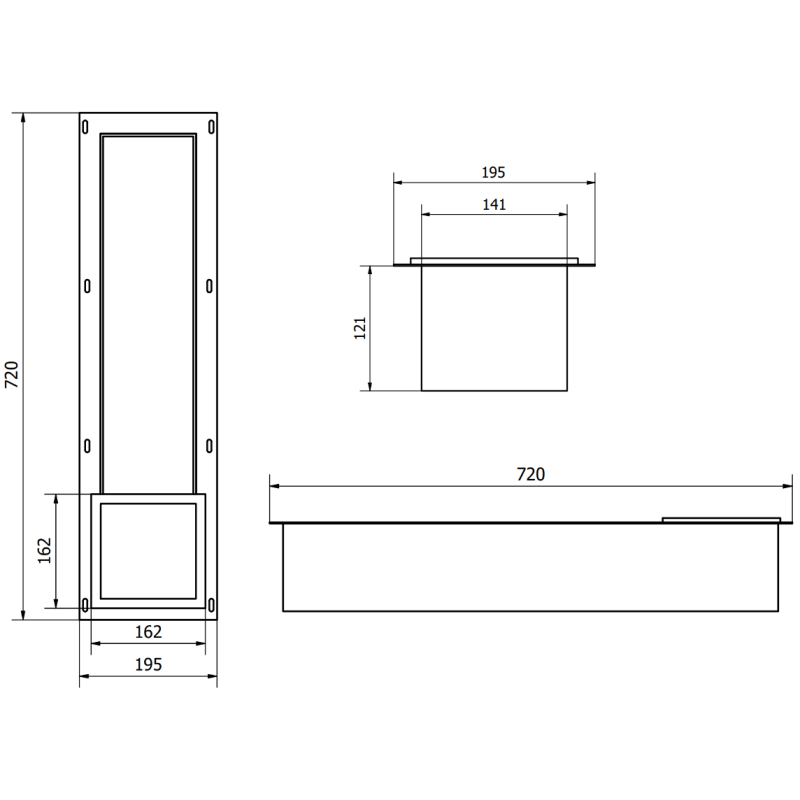 Mexen X-Wall-B tualetinio popieriaus dozatorius, gun grey šlifuotas - 19E5