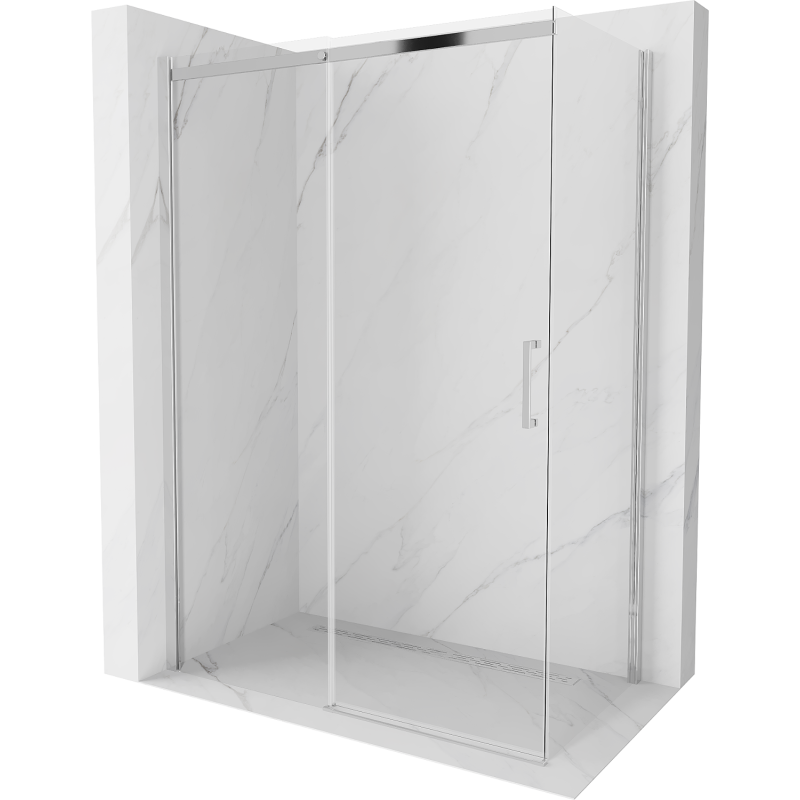 Mexen Omega stumdomas dušo kabinas 140 x 80 cm, skaidrus, chromas - 825-140-080-01-00