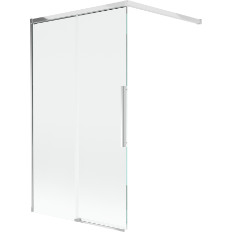 Mexen Rox dviguba dviejų dalių vonios pertvara, stumdomas 120 x 150 cm, skaidrus, chromas - 8C9-120-003-01-00