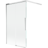 Mexen Rox dviguba dviejų dalių vonios pertvara, stumdomas 120 x 150 cm, skaidrus, chromas - 8C9-120-003-01-00