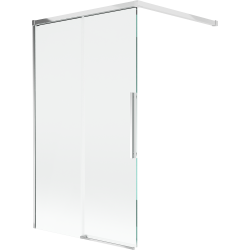 Mexen Rox dviejų dalių stumdomas dušo skydas 140 x 150 cm, permatomas, chromas - 8C9-140-003-01-00