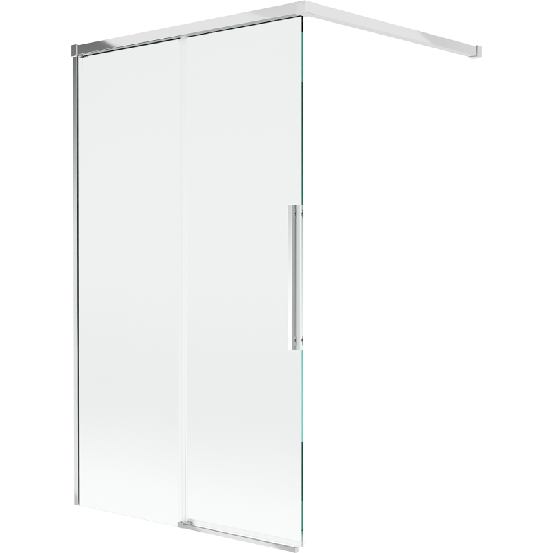 Mexen Rox dviejų dalių stumdomas dušo skydas 140 x 150 cm, permatomas, chromas - 8C9-140-003-01-00