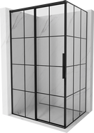 Mexen Rox stumdomas dušo kabinas kairysis 150 x 85 cm, juodas tinklelis, juoda - 8C2-150-085-75-77-L - 8C2-150-085-70-77-L