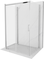 Mexen Omega trijų sienų dušo kabina, stumdoma 130 x 90 cm, permatoma, chromuota - 825-130-090-01-00-3S