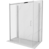 Mexen Omega trijų sienų dušo kabina, stumdomos durys 140 x 80 cm, permatomas, chromas - 825-140-080-01-00-3S