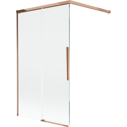 Mexen Rox dviejų durų slankus dušo sienelė, 100 x 150 cm, skaidri, rožinis auksas - 8C9-100-003-60-00