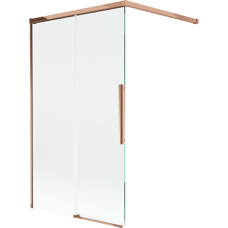 Mexen Rox dviejų durų slankus dušo sienelė, 100 x 150 cm, skaidri, rožinis auksas - 8C9-100-003-60-00