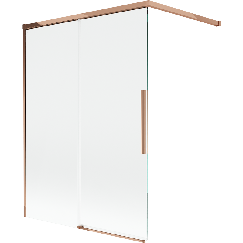 Mexen Rox dvivėris stumdoma dušo siena 120 x 150 cm, skaidri, rožinis auksas - 8C9-120-003-60-00