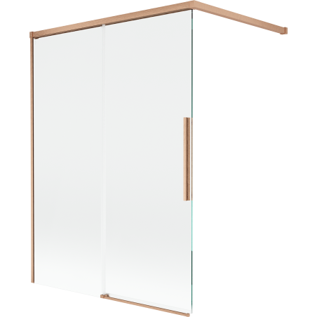 Mexen Rox dviejų durų slankiojanti dušo sienelė 120 x 150 cm, skaidri, šepečio varis - 8C9-120-003-65-00