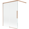 Mexen Rox dviejų durų slankiojanti dušo sienelė 120 x 150 cm, skaidri, šepečio varis - 8C9-120-003-65-00