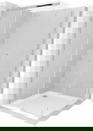 Mexen Omega stumdomas dušo kabinas 100 x 100 cm, skaidrus, chromuotas + padėklas Flat - 825-100-100-01-00-4010