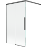 Mexen Rox dviejų dalių stumdomas dušo ekranas 100 x 150 cm, permatomas, šepetėtas pilkas - 8C9-100-003-66-00