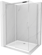Mexen Omega stumdoma dušo kabina 120 x 70 cm, Skaidrus, Chromo + dušo padėklas Flat - 825-120-070-01-00-4010