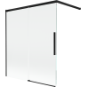 Mexen Rox 2-jų dalių stumdomas dušo uždanga 140 x 150 cm, skaidrus, juodas - 8C9-140-003-70-00