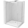 Mexen Omega slankioji dušo kabina 120 x 90 cm, permatoma, chromas + dušo padėklas Flat - 825-120-090-01-00-4010