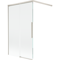 Mexen Rox vonios ekrano 2-durų slankiojanti sistema 100 x 150 cm, permatomas, šlifuotas nikelis - 8C9-100-003-97-00