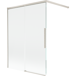 Mexen Rox vonios sienelė 2 dalių slankiojanti 120 x 150 cm, permatoma, šlifuotas nikeliavimas - 8C9-120-003-97-00