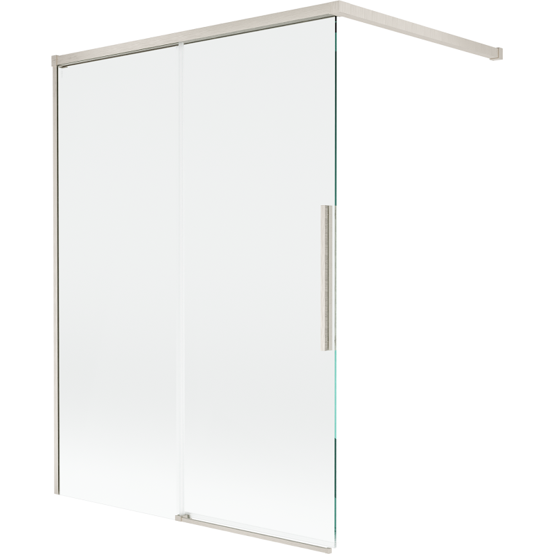 Mexen Rox vonios sienelė 2 dalių slankiojanti 120 x 150 cm, permatoma, šlifuotas nikeliavimas - 8C9-120-003-97-00