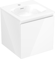 Mexen Orio vonios spintelė 45 cm su praustuvu Vela, 1 stalčius, baltas blizgesys - 91A10-04547-1-BF00-W23M00