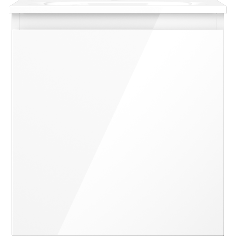 Mexen Orio vonios spintelė 45 cm su praustuvu Vela, 1 stalčius, baltas blizgesys - 91A10-04547-1-BF00-W23M00