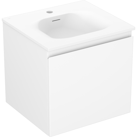 Mexen Orio vonios kambario spintelė 50 cm su Vela praustuvu, 1 stalčius, matinė balta - 91A10-05047-1-BF01-W23M01