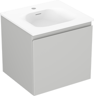 Mexen Orio vonios spintelė 50 cm su kriaukle Vela, 1 stalčius, pilka matinė/balta matinė - 91A10-05047-1-BF62-W23M01