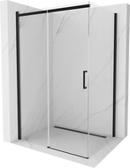 Mexen Omega stiklinė dušo kabina 100 x 90 cm, skaidri, juoda - 825-100-090-70-00