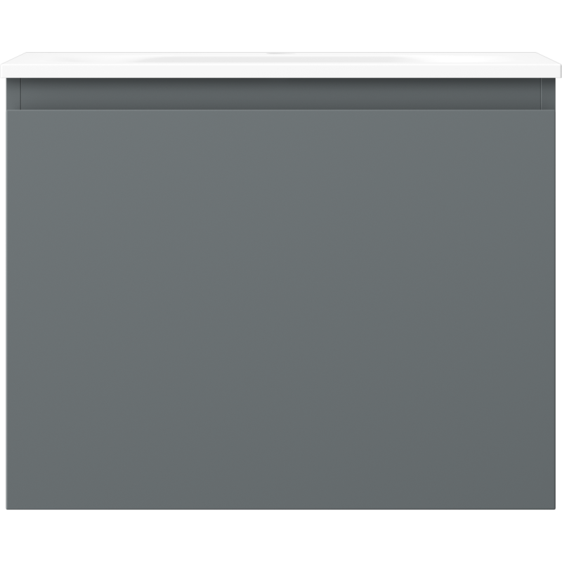 Mexen Orio vonios spintelė 60 cm su praustuvu Vela, 1 stalčius, grafito matinė/balta matinė - 91A10-06047-1-BF66-W23M01