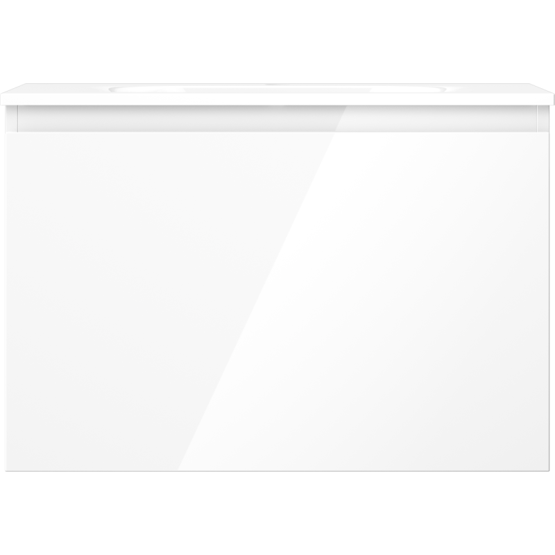 Mexen Orio vonios spintelė 70 cm su Vela praustuvu, 1 stalčius, blizgi balta - 91A10-07047-1-BF00-W23M00