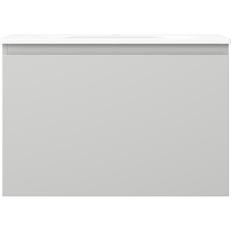 Mexen Orio vonios kambario spintelė 70 cm su praustuvu Vela, 1 stalčius, pilka matinė/balta matinė - 91A10-07047-1-BF62-W23M01