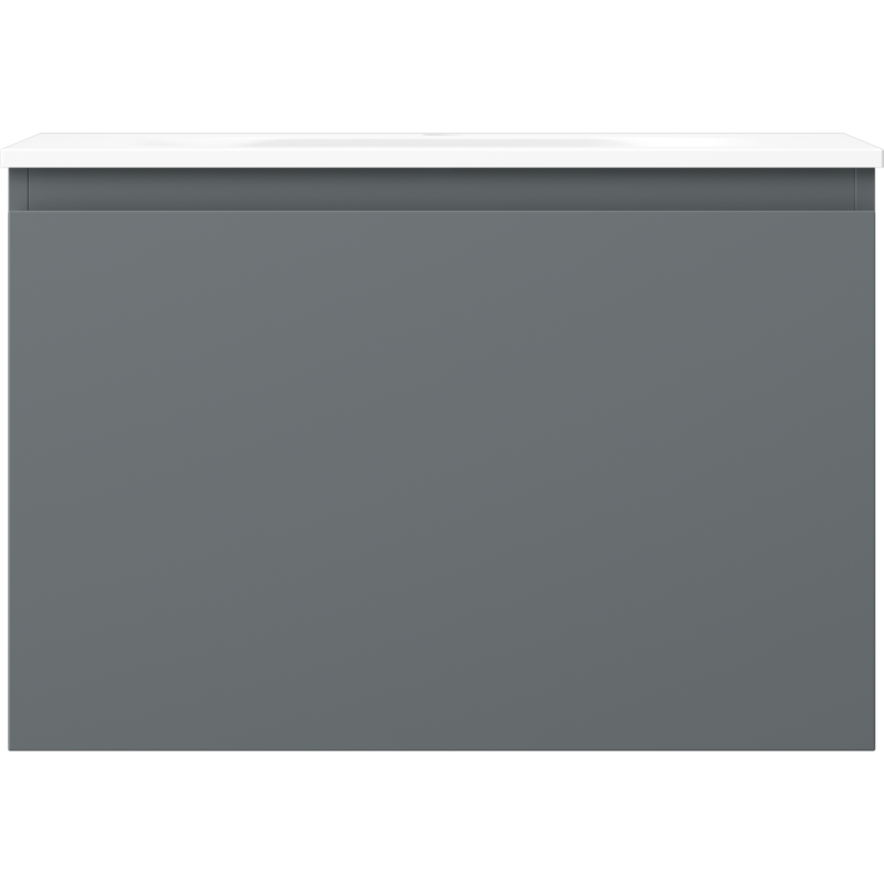 Mexen Orio vonios spintelė 70 cm su kriaukle Vela, 1 stalčius, matinė grafito / matinė balta - 91A10-07047-1-BF66-W23M01