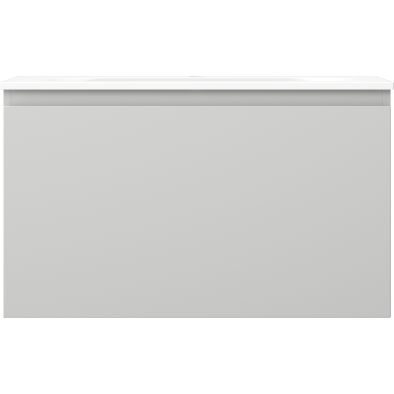 Mexen Orio vonios spintelė 80 cm su praustuvu Vela, 1 stalčius, pilka matinė/balta matinė - 91A10-08047-1-BF62-W23M01