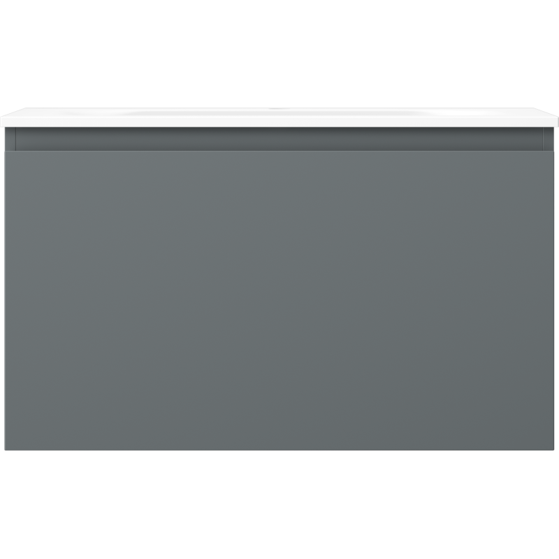 Mexen Orio vonios spintelė 80 cm su praustuvu Vela, 1 stalčius, matinė pilka/balta - 91A10-08047-1-BF66-W23M01